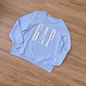GAP Women Sweatshirt Crewneck Blue - L
